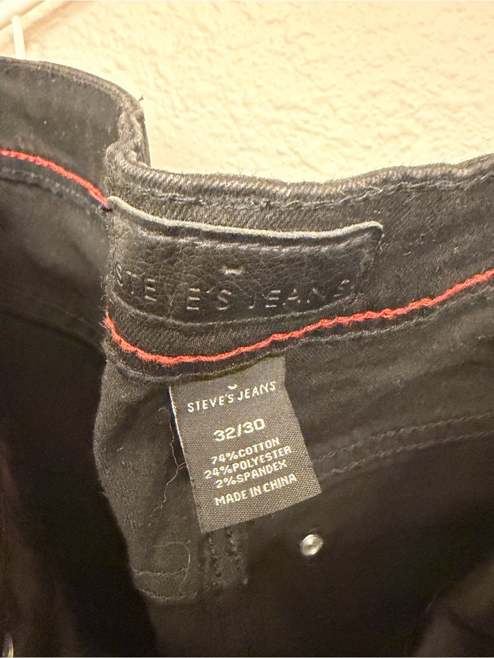 Steve’s Jeans Men’s Black Stretch Denim | 32/30 - Picture 4 of 6